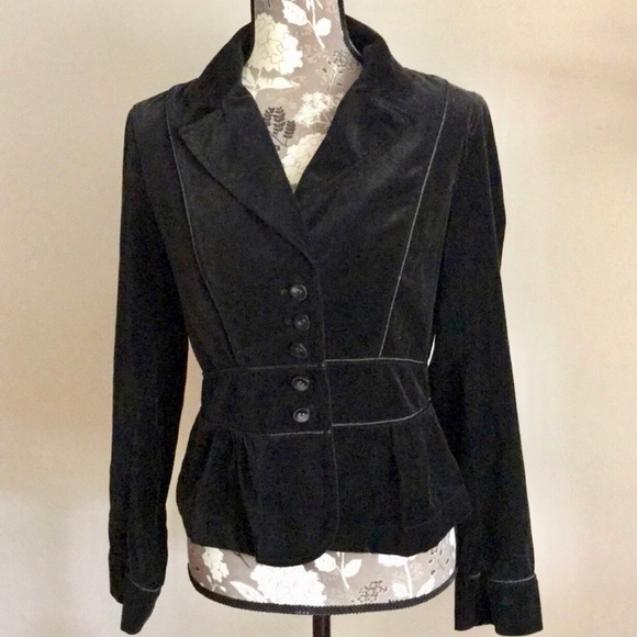 Ann Taylor Loft Jackets & Blazers - Ann Taylor Loft Black Velvet Velour Blazer Jacket